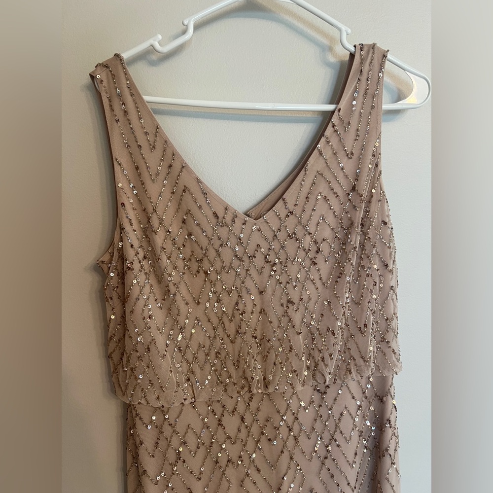 Bhldn Blaise Maxi Beaded Dress Blush / Beige - Picture 3 of 8